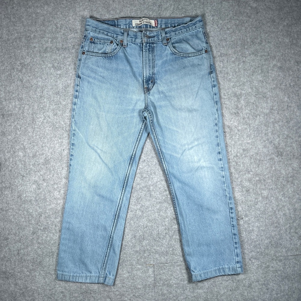 Levi's denim jeans mens 34x30 Light Blue 516 Slim Fit‎ Casual Workwear